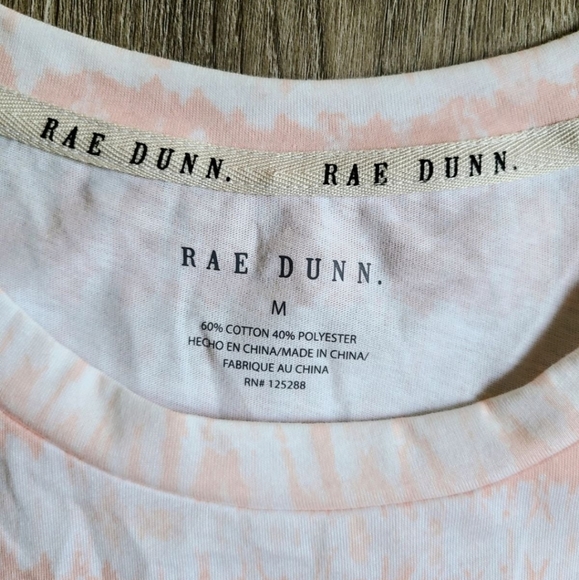 Sold NWT Rae Dunn 'DOG MAMA' Striped Dyed T-shirt - Size Medium - Picture 7 of 9